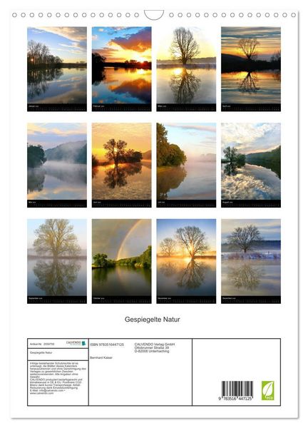 Produktbild: Gespiegelte Natur (Wandkalender 2026 DIN A3 hoch), CALVENDO Monatskalender