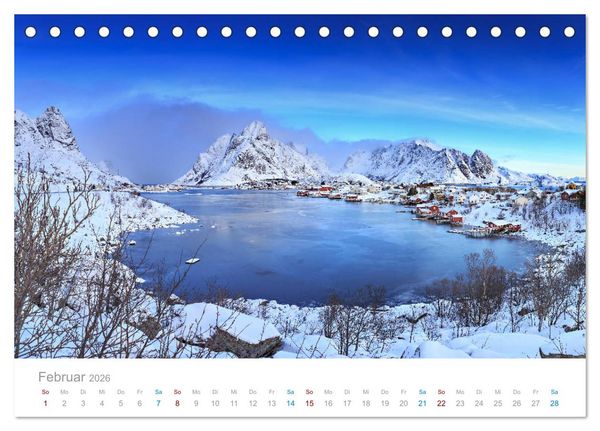 Produktbild: Norwegen - der hohe Norden (Tischkalender 2026 DIN A5 quer), CALVENDO Monatskalender