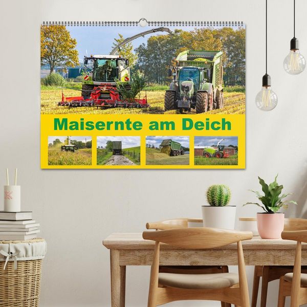 Produktbild: Maisernte am Deich (Wandkalender 2026 DIN A2 quer), CALVENDO Monatskalender
