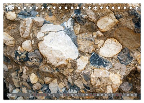 Produktbild: Konglomerate bunte Steine und W&auml;nde am Meer (Tischkalender 2026 DIN A5 quer), CALVENDO Monatskalender