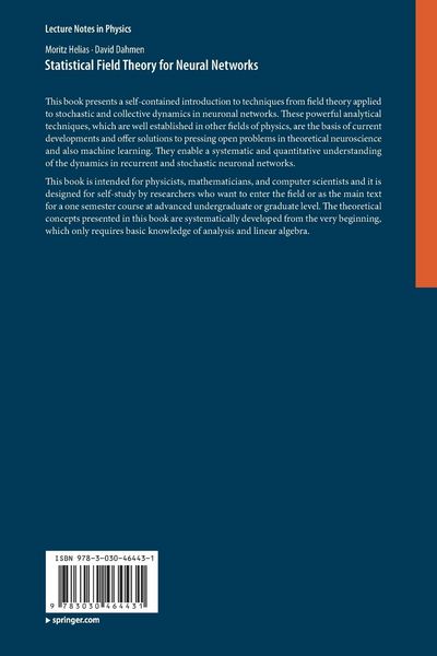 Produktbild: Statistical Field Theory for Neural Networks