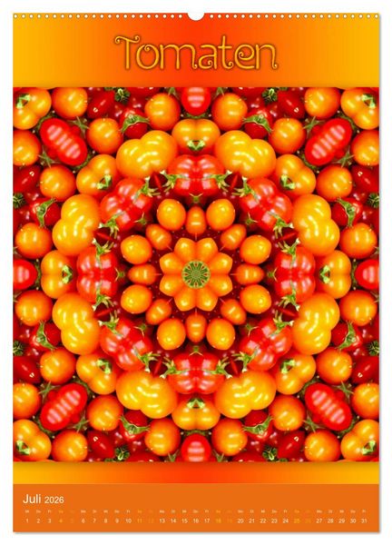 Produktbild: Kulinarische Mandalas (Wandkalender 2026 DIN A2 hoch), CALVENDO Monatskalender