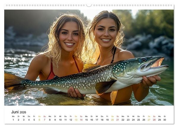 Produktbild: Hecht und Karpfen (Wandkalender 2026 DIN A2 quer), CALVENDO Monatskalender