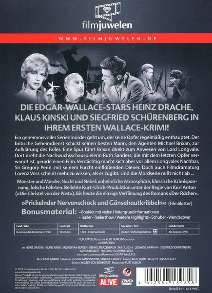Produktbild: Der R&auml;cher (Edgar Wallace) (Filmjuwelen)
