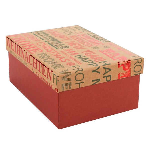 Produktbild: Idena Geschenkbox Frohe Weihnachten / Happy New Year 20x15x9cm