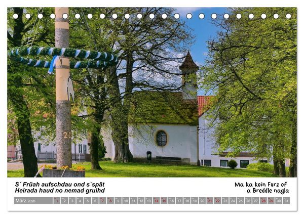 Produktbild: 03 Schw&auml;bische Sprichw&ouml;rter - D&ouml;s au no! (Tischkalender 2026 DIN A5 quer), CALVENDO Monatskalender