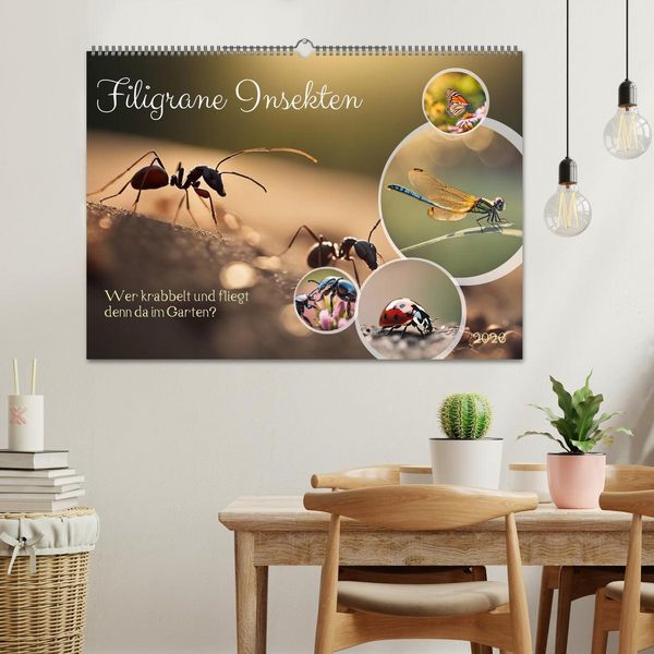 Produktbild: Filigrane Insekten (Wandkalender 2026 DIN A2 quer), CALVENDO Monatskalender