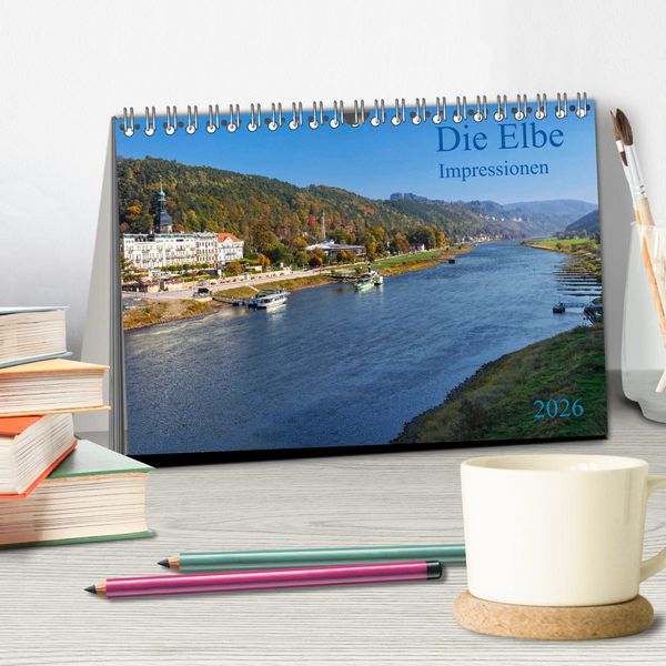 Produktbild: Die Elbe Impressionen (Tischkalender 2026 DIN A5 quer), CALVENDO Monatskalender