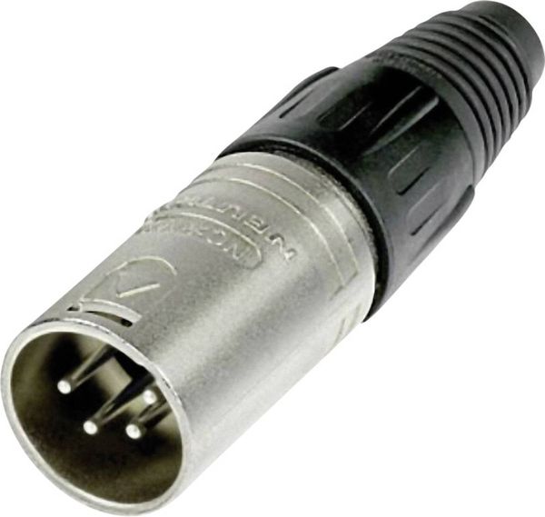 Neutrik NC4MX XLR-Steckverbinder Stecker, gerade Polzahl: 4 Silber 1St.