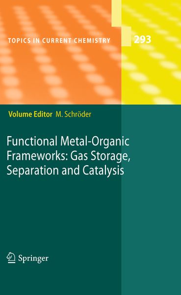 Produktbild: Functional Metal-Organic Frameworks: Gas Storage, Separation and Catalysis