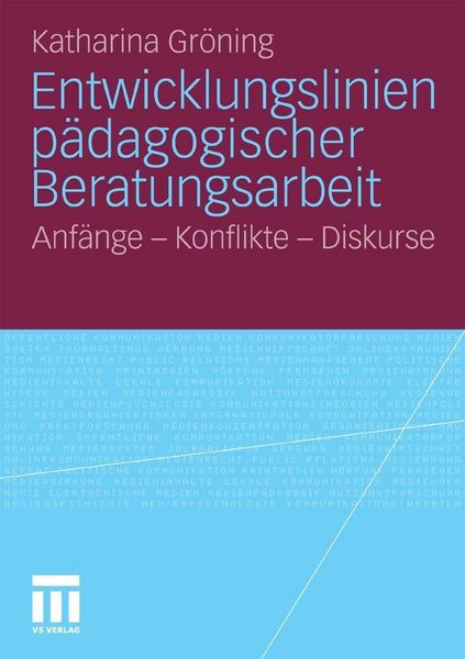 Produktbild: Entwicklungslinien p&auml;dagogischer Beratungsarbeit