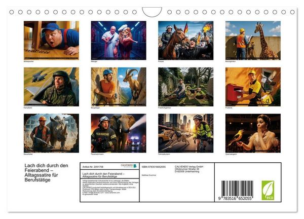 Produktbild: Lach dich durch den Feierabend &ndash; Alltagssatire f&uuml;r Berufst&auml;tige (Wandkalender 2026 DIN A4 quer), CALVENDO Monatskalender