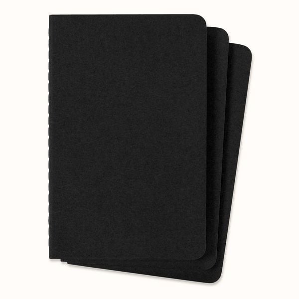 Produktbild: Moleskine Cahier pocket blanko schwarz DIN A6. 3er Pack