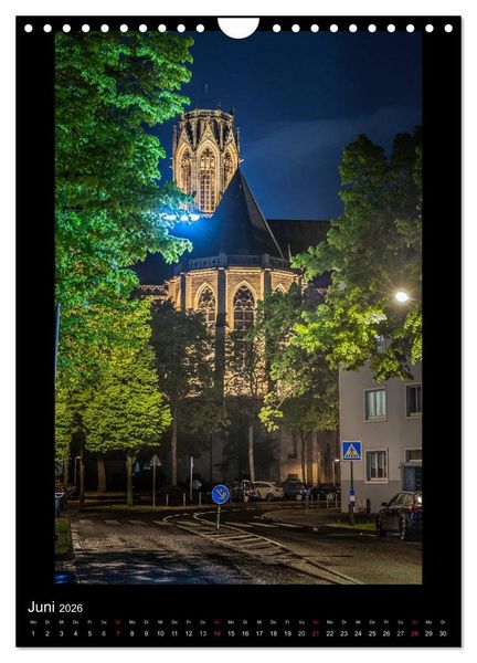 Produktbild: K&ouml;ln-Nachts - Eine Metropole nicht nur im Mondschein (Wandkalender 2026 DIN A4 hoch), CALVENDO Monatskalender