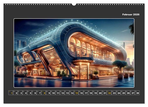 Produktbild: Zukunftsvision Megacity (Wandkalender 2026 DIN A2 quer), CALVENDO Monatskalender