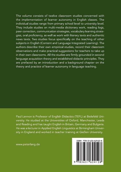 Produktbild: Learner Autonomy in the English Classroom