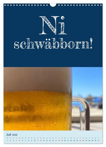 Produktbild: Ni schw&auml;bborn! Mundart und Dialekt Kalender Sachsen (Wandkalender 2026 DIN A3 hoch), CALVENDO Monatskalender