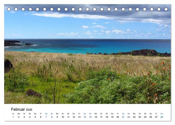 Produktbild: Die Osterinsel - mystisches Inselparadies im S&uuml;dostpazifik (Tischkalender 2026 DIN A5 quer), CALVENDO Monatskalender
