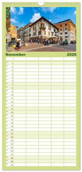 Produktbild: Familienplaner 2026 - Udine - die Stadt der Engel mit 5 Spalten (Wandkalender, 21 x 45 cm) CALVENDO