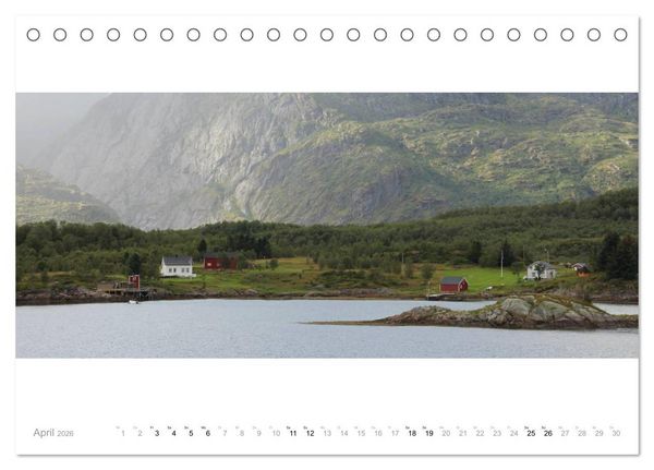 Produktbild: Panoramen der norwegischen K&uuml;ste (Tischkalender 2026 DIN A5 quer), CALVENDO Monatskalender
