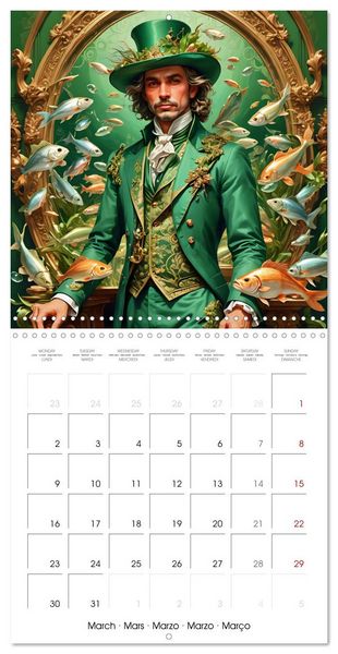Produktbild: Zodiac Men (Wall Calendar 2026 12 &times; 12 Inch) CALVENDO 12 Month Wall Calendar