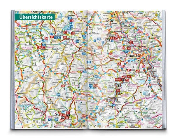 Produktbild: KOMPASS Wanderf&uuml;hrer Eifel mit Mosel, Luxemburger Schweiz und Hohem Venn, 70 Touren mit Extra-Tourenkarte