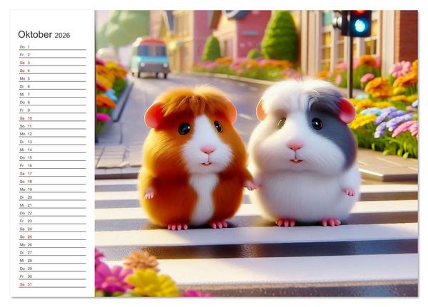 Produktbild: Knuddel und Kuschel (Tischkalender 2026 DIN A5 quer), CALVENDO Monatskalender