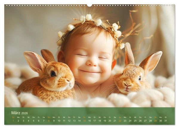 Produktbild: Zauberhafte Babys. S&uuml;&szlig;e Momente mit niedlichen Tieren (hochwertiger Premium Wandkalender 2026 DIN A2 quer), Kunstdruck in Hochglanz