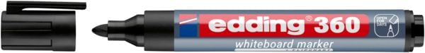 Produktbild: Edding 360 Whiteboardmarker A8 schwarz Rundspitze 1,5-3 mm