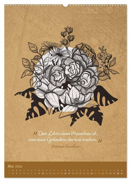 Produktbild: Jahresweisheiten (Wandkalender 2026 DIN A2 hoch), CALVENDO Monatskalender