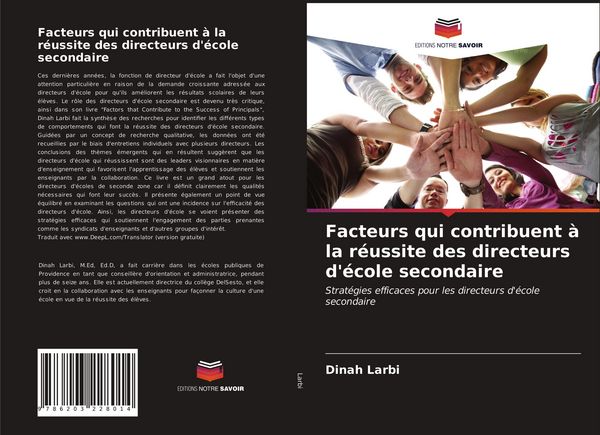Produktbild: Facteurs qui contribuent &agrave; la r&eacute;ussite des directeurs d'&eacute;cole secondaire