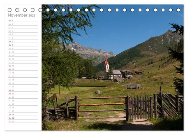 Produktbild: Wundervolle Pl&auml;tze in S&uuml;dtirol (Tischkalender 2026 DIN A5 quer), CALVENDO Monatskalender