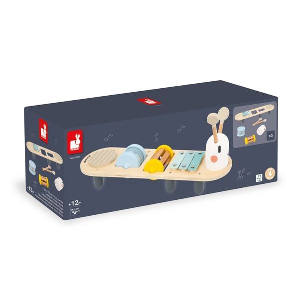 Produktbild: Musikspielzeug Raupe mit 5 Instrumenten &ndash; Holz-Aktivit&auml;tsspiel ab 18 Monaten