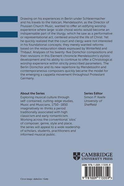 Produktbild: Mendelssohn and the Genesis of the Protestant A Cappella Movement