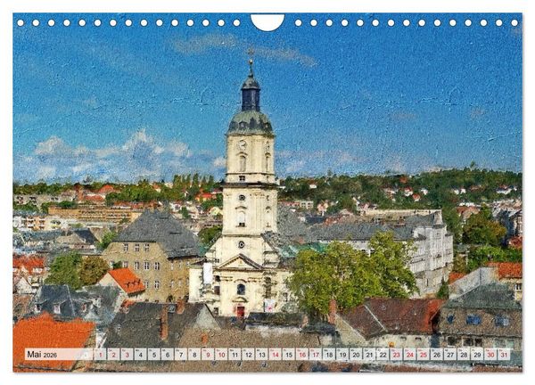 Produktbild: Gera gesehen mit Pinsel und &Ouml;l (Wandkalender 2026 DIN A4 quer), CALVENDO Monatskalender
