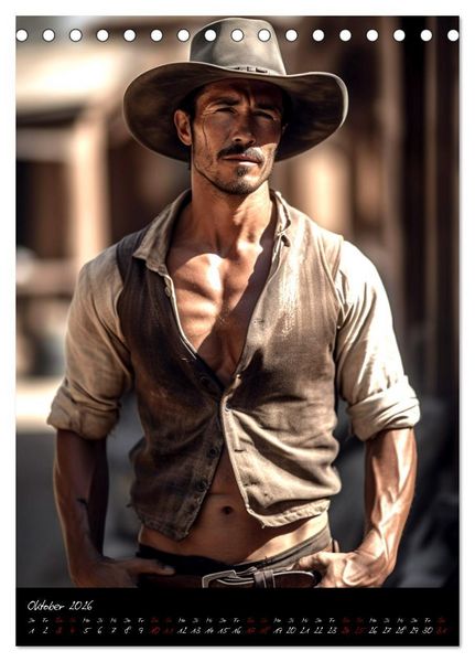 Produktbild: Starke Cowboys (Tischkalender 2026 DIN A5 hoch), CALVENDO Monatskalender