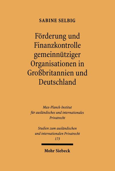 Produktbild: F&ouml;rderung und Finanzkontrolle gemeinn&uuml;tziger Organisationen in Gro&szlig;britannien und Deutschland