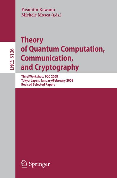 Produktbild: Theory of Quantum Computation, Communication, and Cryptography
