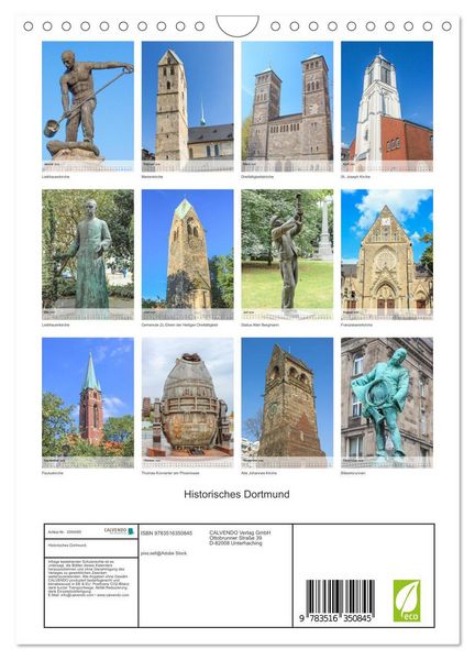 Produktbild: Historisches Dortmund (Wandkalender 2026 DIN A4 hoch), CALVENDO Monatskalender