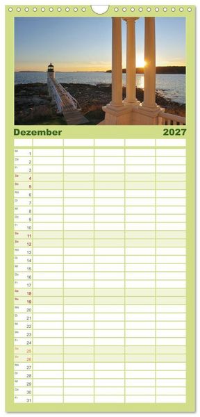 Produktbild: Familienplaner 2027 - Neu England, Indian Summer mit 5 Spalten (Wandkalender, 21 x 45 cm) CALVENDO
