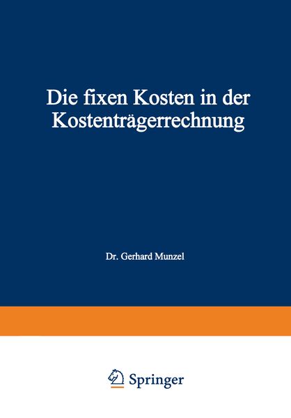Produktbild: Die fixen Kosten in der Kostentr&auml;gerrechnung