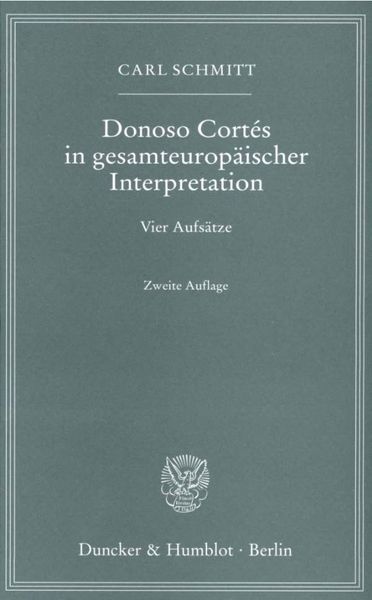 Produktbild: Donoso Cort&eacute;s in gesamteurop&auml;ischer Interpretation.