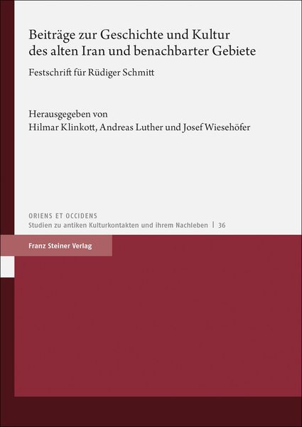 Produktbild: Beitr&auml;ge zur Geschichte und Kultur des alten Iran und benachbarter Gebiete