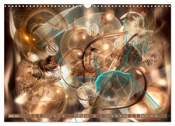 Produktbild: Fraktale Fantasiewelten (Wandkalender 2026 DIN A3 quer), CALVENDO Monatskalender
