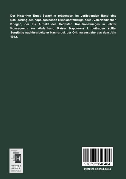 Produktbild: Der Krieg Napoleons gegen Russland im Jahre 1812