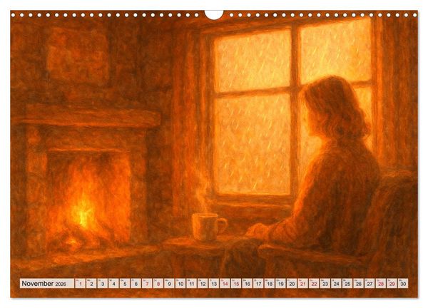 Produktbild: Ruhe finden - Der Anti-Stress-Kalender - Ein Jahr voller W&auml;rme und Achtsamkeit (Wandkalender 2026 DIN A3 quer), CALVENDO Monatskalender