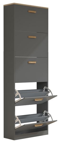 Produktbild: Holz Schuhregal Schuhschrank Schuhkipper Halom XL