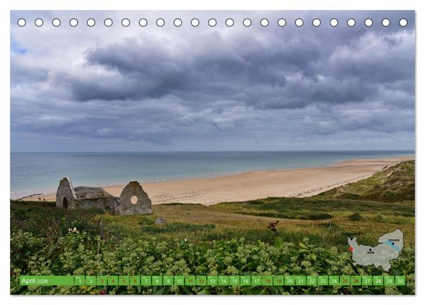 Produktbild: The Coasts of Normandy from Mont Saint-Michel to &Eacute;tretat (Desk Calendar 2026 DIN A5 landscape), CALVENDO 12 Month DeskCalendar