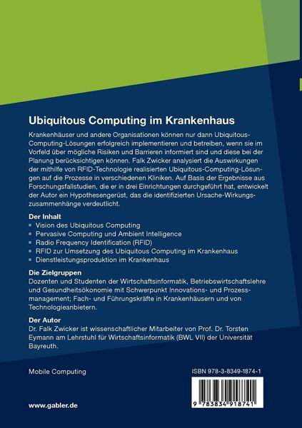 Produktbild: Ubiquitous Computing im Krankenhaus