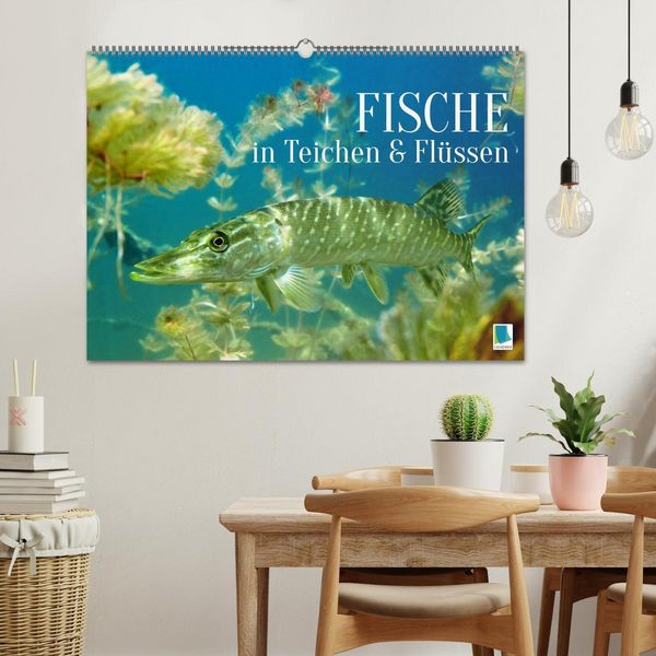 Produktbild: Fische in Teichen und Fl&uuml;ssen (Wandkalender 2026 DIN A2 quer), CALVENDO Monatskalender